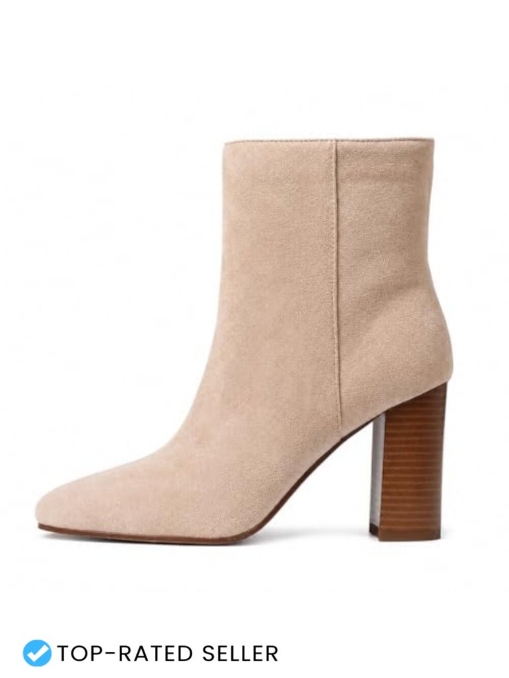 Faux Suede Ankle Boots Women Block Heel Heeled Booties Fall Winter Shoes